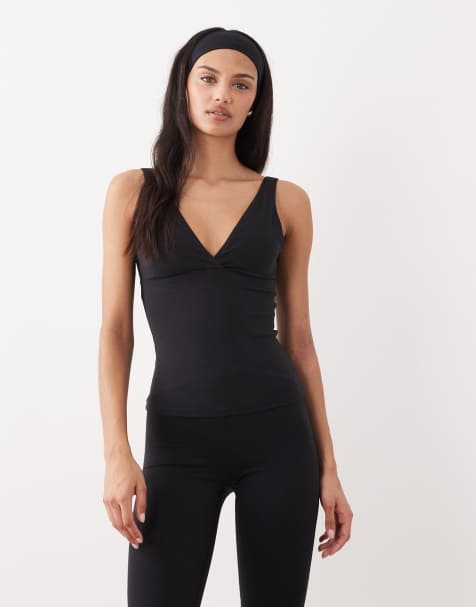 TALA DayFlex built-in support v neck full length vest in black - BLACK - view 1