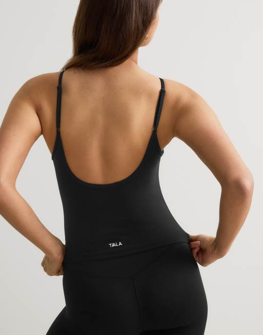 TALA - DayFlex - Camiseta negro sombra de tirantes con espalda ancha, 2 de 4