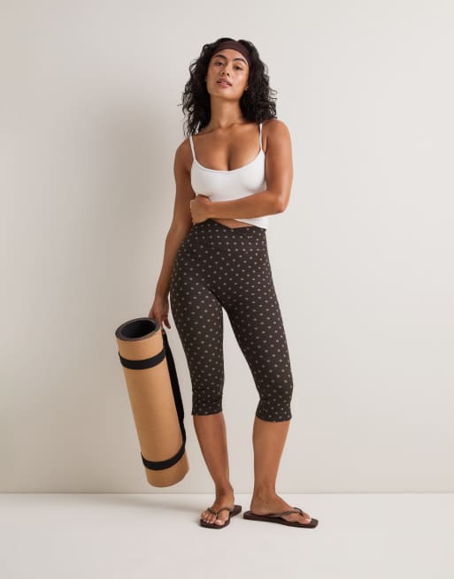 TALA DayFlex capri pants in brown polka dots, 3 of 5