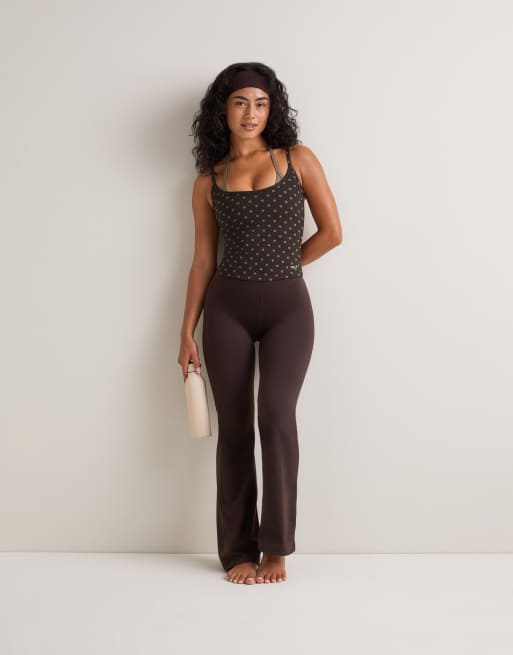 TALA DayFlex double layer polka dot singlet in brown, 2 of 4
