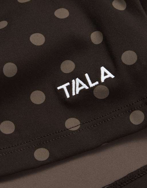 TALA DayFlex double layer polka dot singlet in brown, 4 of 4