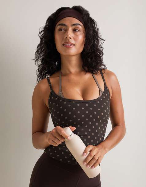 TALA DayFlex double layer polka dot vest in brown - view 1