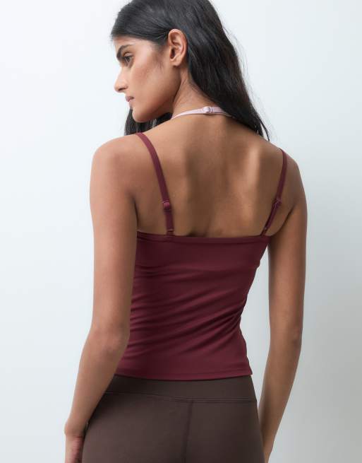 TALA DayFlex double layer vest in burgundy and pink, 4 of 5