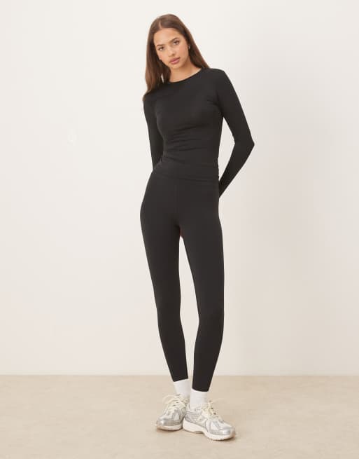 Tala DayFlex high waisted yoga pants in shadow black
