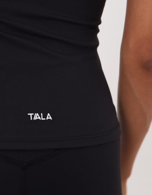 Tala - DayFlex - Lang hemdje met ingebouwde ondersteuning en V-hals in zwart, 3 van 4
