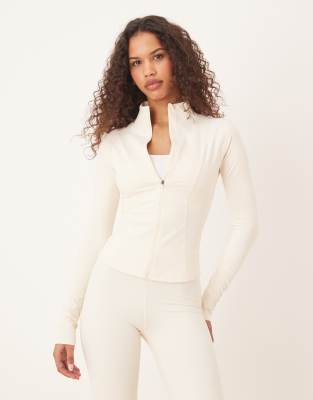 Tala - DayFlex - Lauf-Jacke in Creme mit Reißverschluss vorne-Weiß
