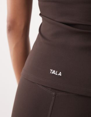 Tala Dayflex Ruched Strap Vest In Brown