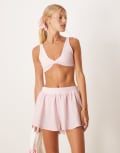 [Tala] Tala DayFlex twist front sports bra in pale pink 16-18 PINK