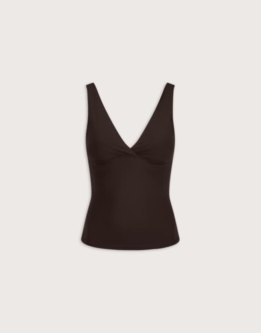 TALA Dayflex V Neck vest in americano, 3 of 3