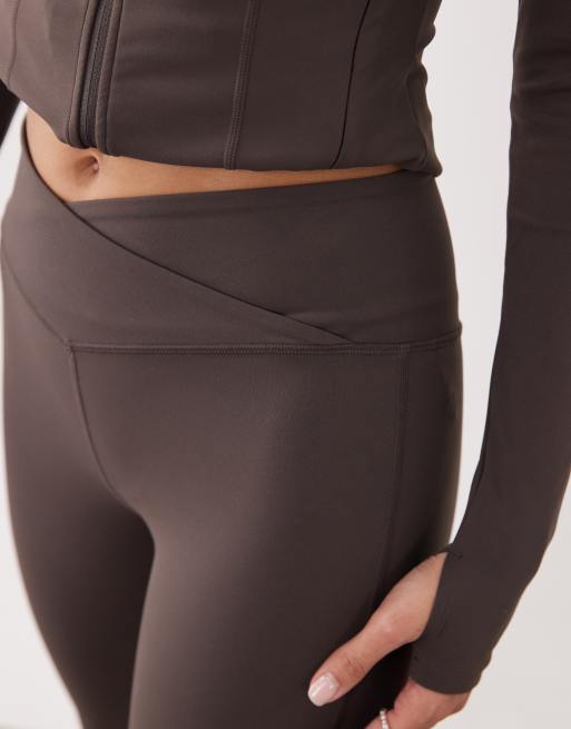Tala DayFlex wrap flared yoga pants in mocha brown, 3 of 5