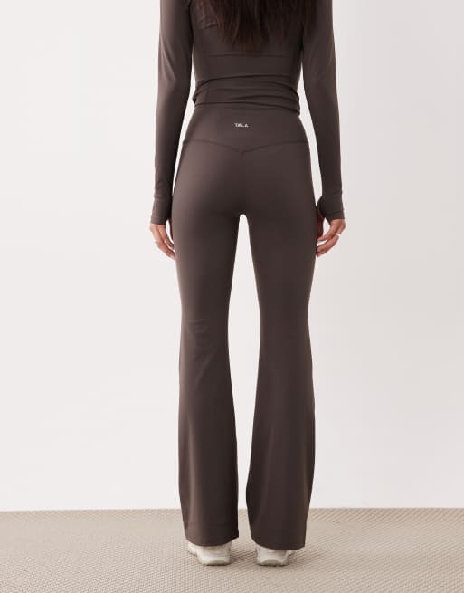 Tala DayFlex wrap flared yoga pants in mocha brown, 5 of 5