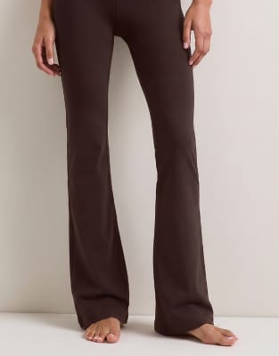 Tala Dayflex Wrap High Waisted Flare Leggings In Brown