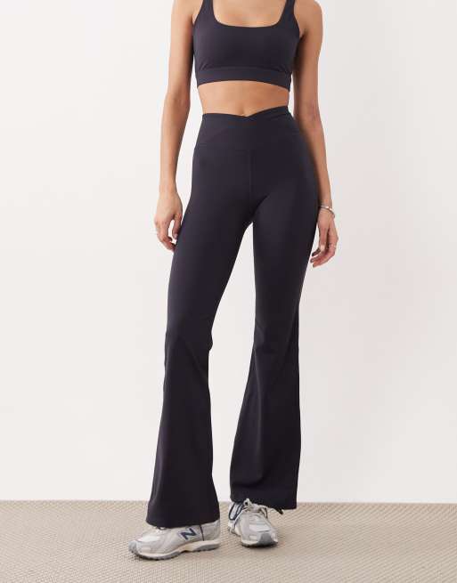TALA DayFlex wrap high waisted flared yoga pant in midnight navy, 2 of 5
