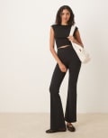 [Tala] Tala DayFlex wrap high waisted flared yoga pants in black L BLACK