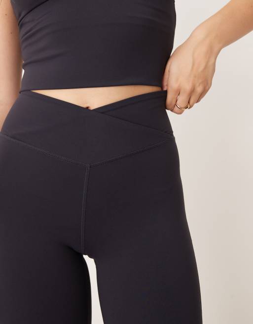 Tala DayFlex wrap high waisted flared yoga pants in midnight navy