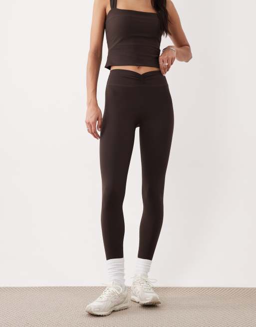 TALA DayFlex wrap high waisted legging in americano, 2 of 5