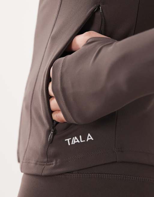 TALA DayFlex zip through jacket in mocha brown, 3 of 4