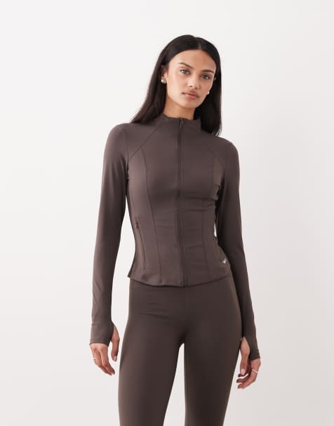 Tala DayFlex zip up jacket in mocha brown - view 1