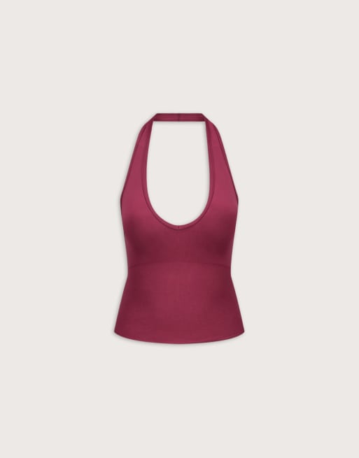 Tala - Débardeur dos nu sculptant sans coutures - Rouge cerise, 3 de 3