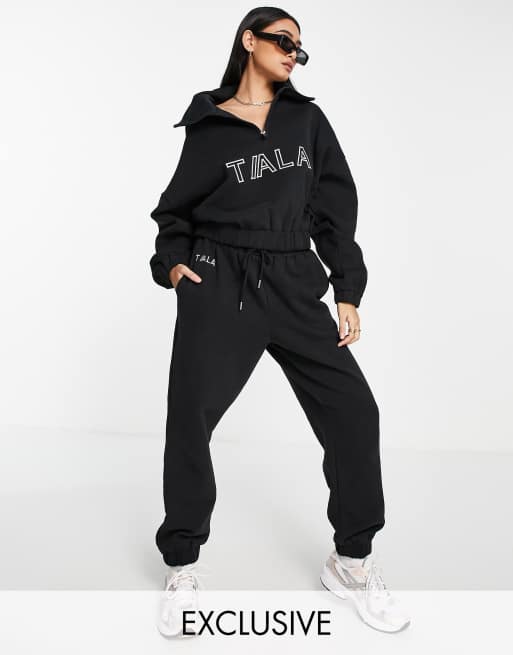 TALA Doze half zip sweatshirt in black exclusive to ASOS