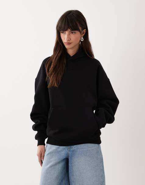 Tala embossed logo hoodie in black - view 1