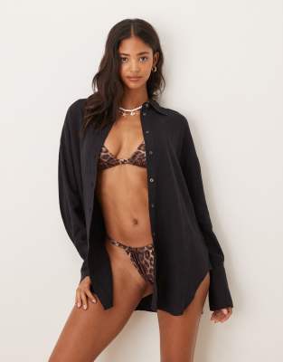 Tala - Essential - Leinenhemd in Schwarz