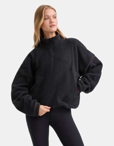 Tala - Fleece met 1/4 rits in ivoorwit - view 1