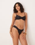 [Tala] Tala gathered side bikini brief in black 6-8 BLACK