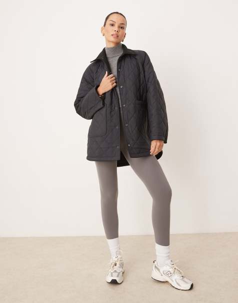 Tala - Giacca oversize nera reversibile con un lato in pile e uno trapuntato - view 1