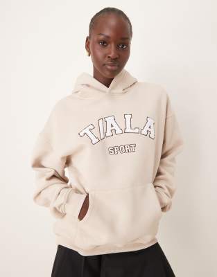 Tala - Kapuzenpullover in Beige mit Logo-Neutral