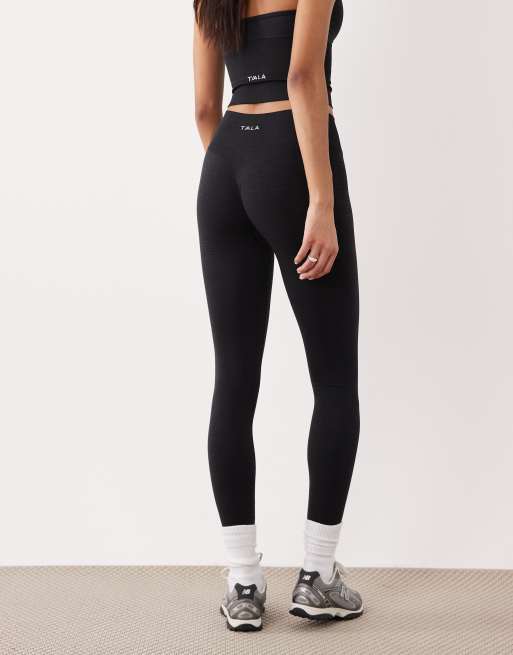 Tala - Legging sculptant sans coutures à fronces - Noir chiné, 5 de 5