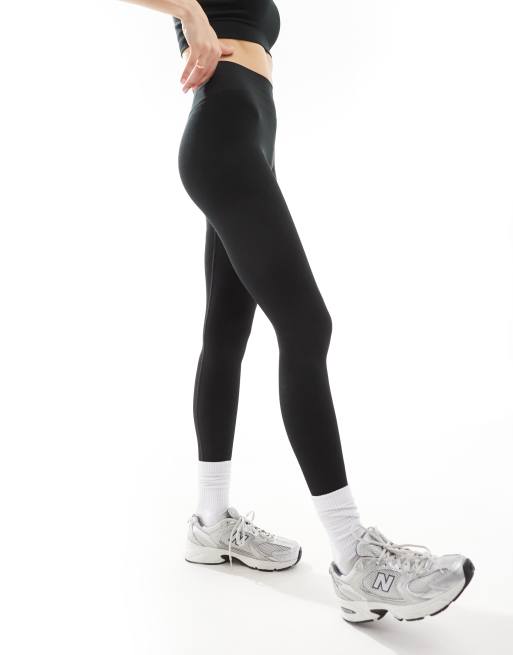 TALA - Leggings modellanti neri a coste a vita alta senza cuciture, 3 di 5