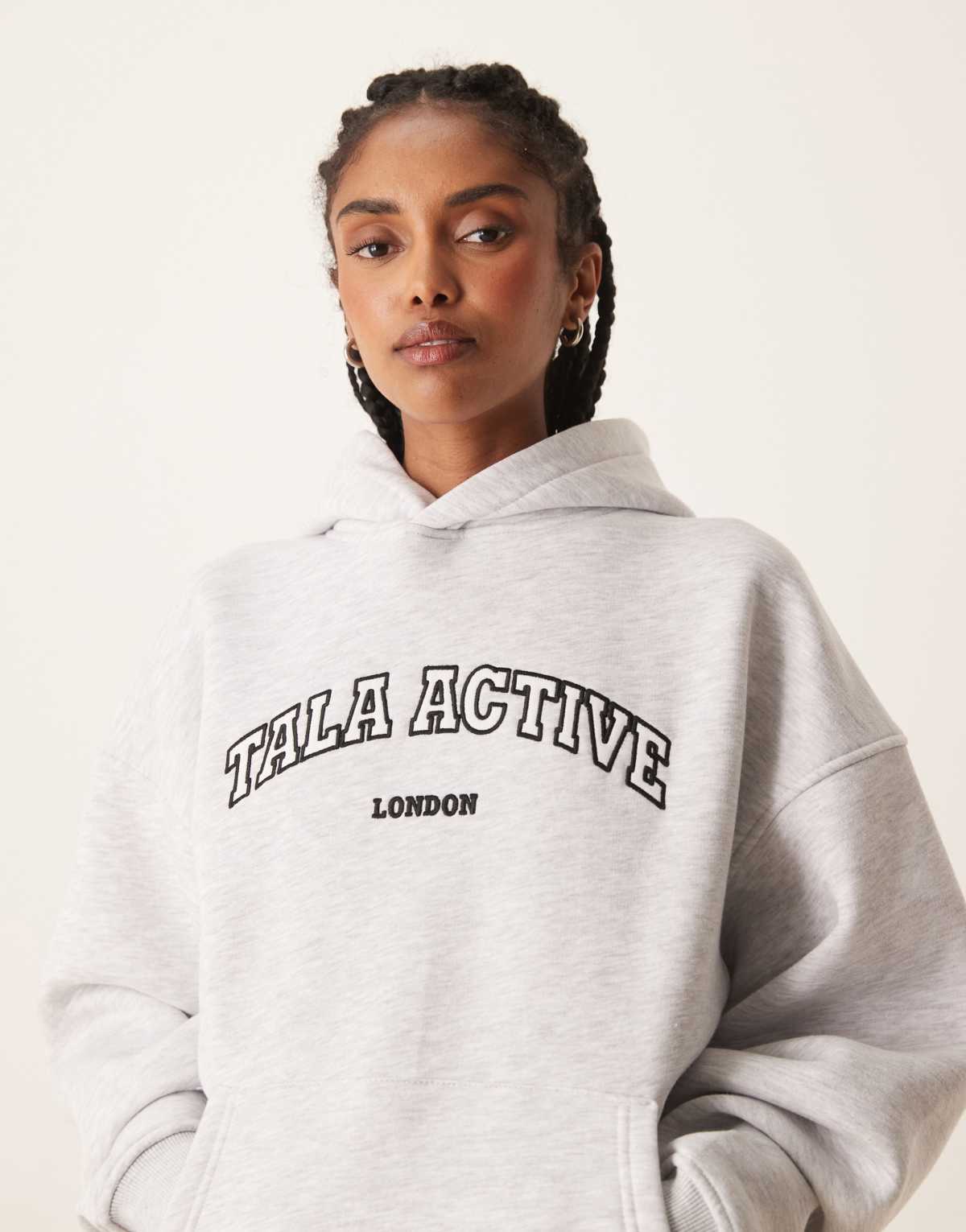 Tala logo hoodie in grey