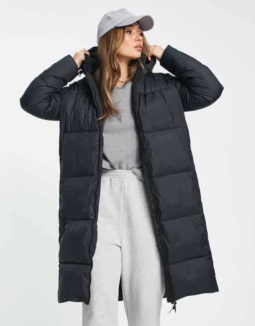 Longline black hot sale puffer jacket