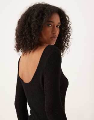 Tala Multiway Long Sleeve Resort Knit Top In Black