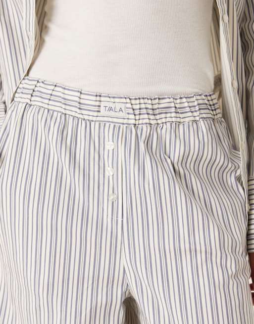 TALA - Pantalones azules a rayas de popelina, 5 de 5