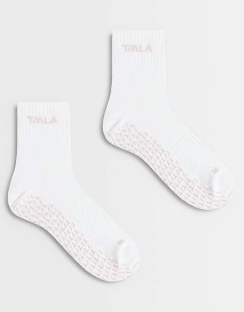 TALA pilates grip socks 2 packs in white and blush - view 1