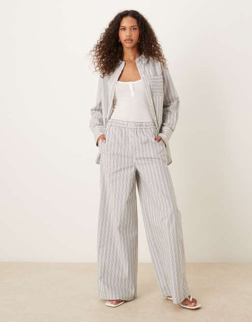 TALA poplin pants in blue stripe, 4 of 5