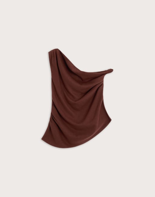 TALA Resort soft linen top in deep rust, 3 of 3