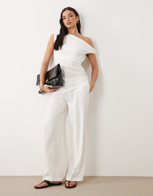 TALA Resort soft linen top in ivory, 4 of 4
