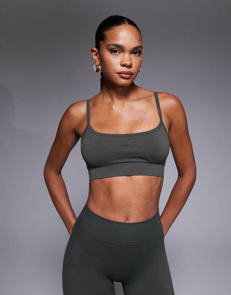Tala Sculpt seamless bandeau sports bra in dark olive