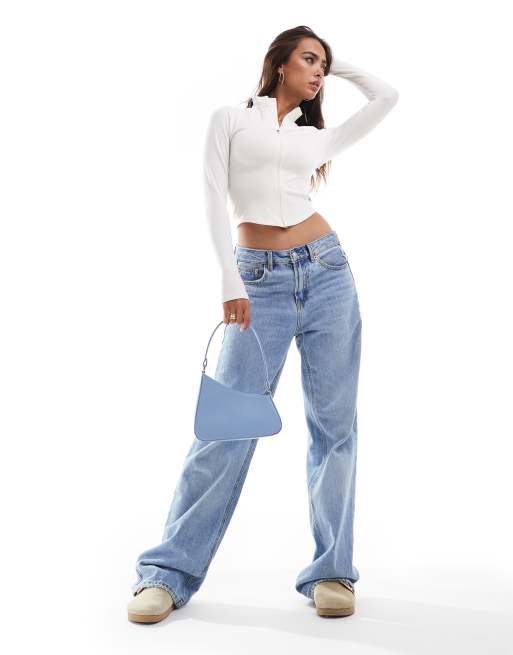 TALA - Sculpt Seamless - Ribstrikket jakke med gennemgående lynlås i råhvid, 3 af 4