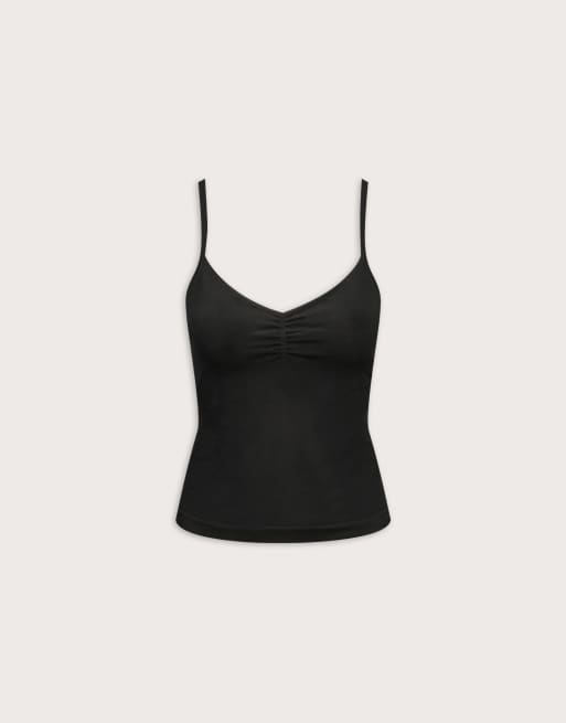 TALA Sculpt Seamless ruched singlet in black marl, 3 of 3