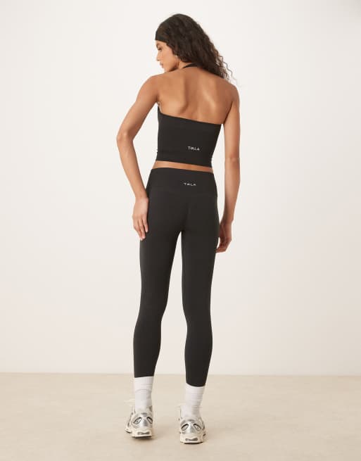 Tala Sculpt seamless wrap waist scrunch leggings in black, 4 of 5