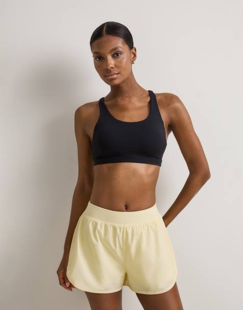 TALA – SkinLuxe – 2-i-1 – Citrongula shorts med inbyggd detalj - view 1