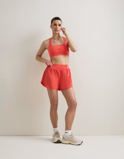 TALA - SkinLuxe - Blød koralfarvede 2-i-1-shorts med indbyggede undershorts - view 1