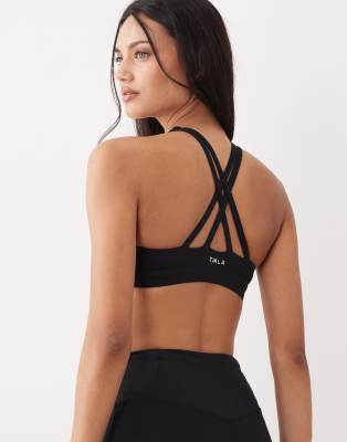 Skinluxe - Brassière de sport croisée dans le dos - Noir L