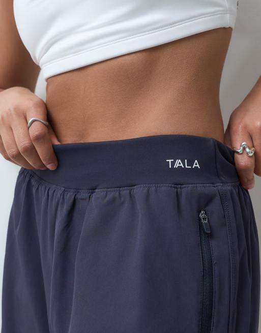 TALA Skinluxe built-in 2-in-1 shorts in navy, 3 of 5