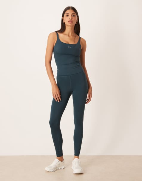 Tala – SkinLuxe – Ciemnoturkusowe legginsy z podwyższonym stanem - view 1