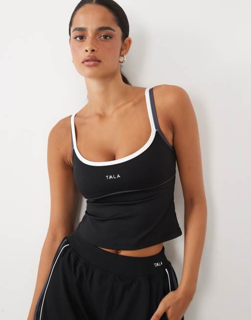 TALA contrast retro running set in black, 2 of 4
